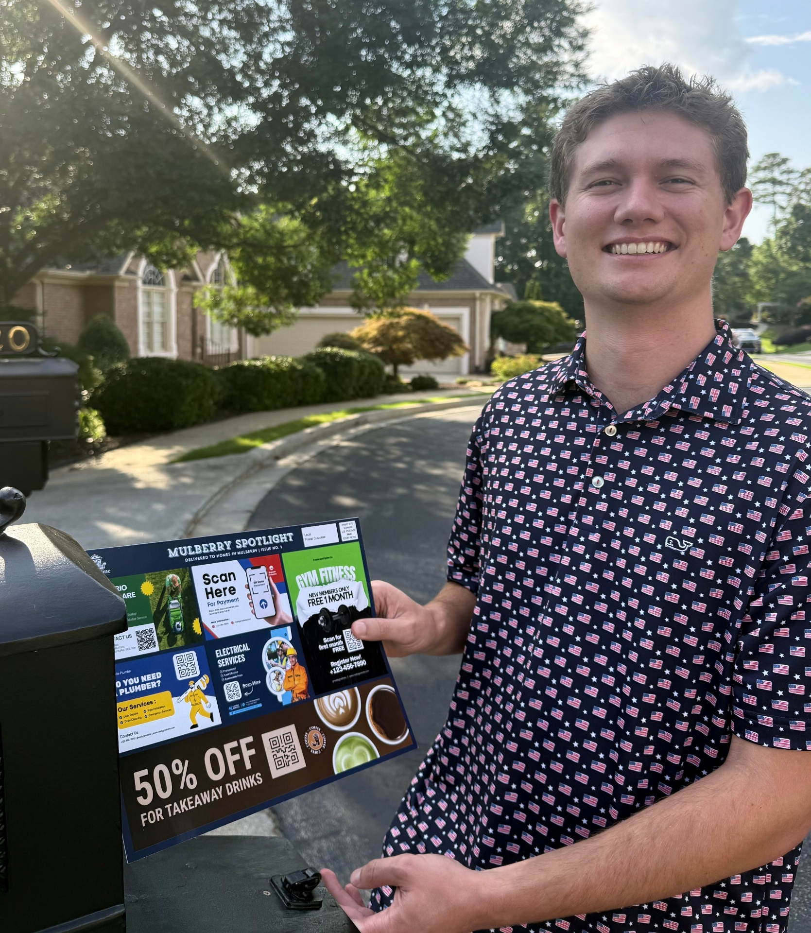 A real Local Spotlight postcard mailed to homes in Braselton and Hoschton